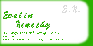 evelin nemethy business card